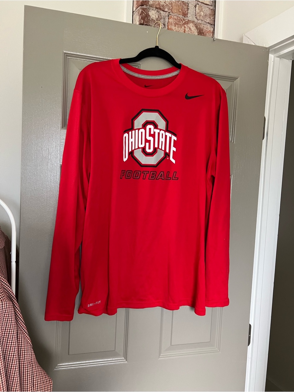 Nike Red Ohio State Football Long Sleeve Shirt